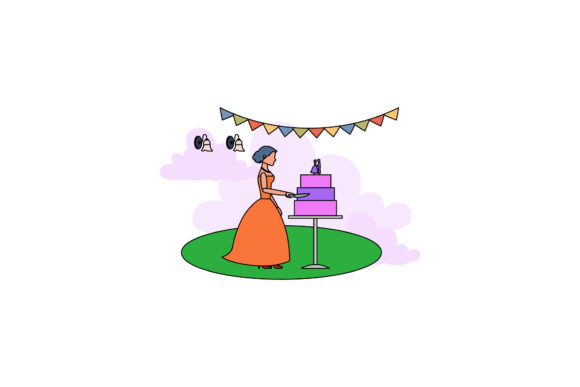 Cute Icon Wedding Slice Cake Funny Graphics & Freebies Review