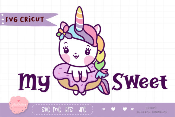 Cute Unicorn Kawaii Graphics and Illustrations Review