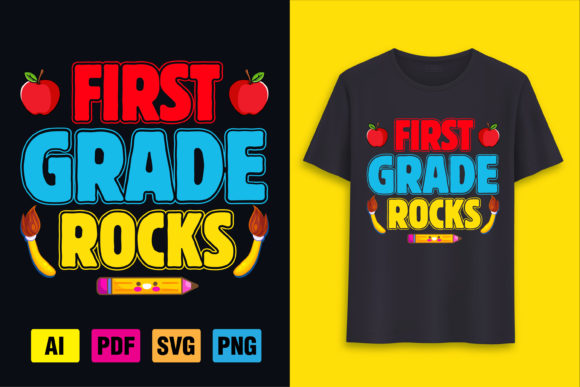 First Grade Rocks Graphics and T-Shirt Designs Review