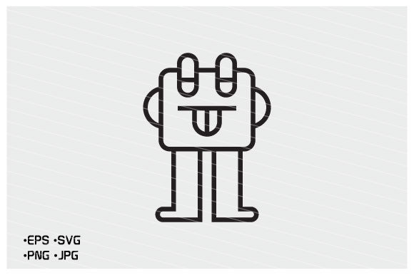 Funny Monster Character Vector for Icons and Graphics