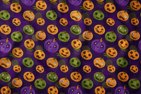 Halloween Pumpkins Seamless Pattern Graphics and Patterns Review