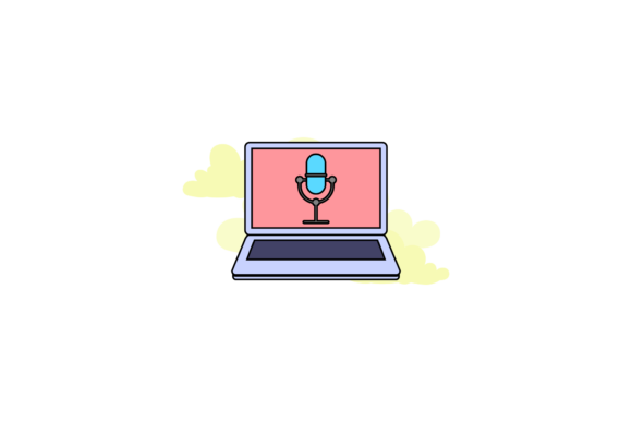Laptop Icon Cute Microphone Funny Graphics Freebies Review
