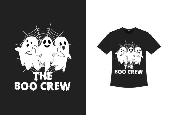 Scary White Ghost Vector Design T-shirt Graphics and Print Templates