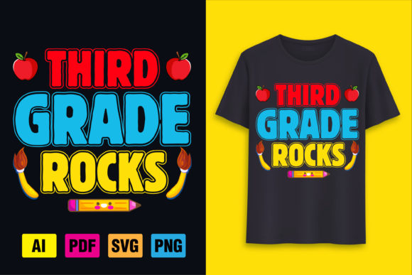 Third Grade Rocks Graphics and T-Shirt Designs Review